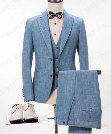 Aidase 2021 Men Suit Linen Beige For Beach Wedding Casual Man Blazer Custom Groom Tuxedo Jacket Pants Set Mens Suits 3 Pieces aidase-shop